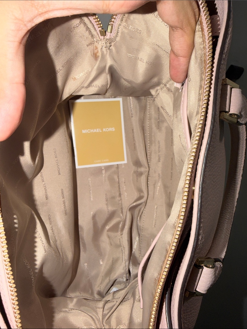Michael Kors Blush Pink Pebbled Leather Satchel with Wallet - Picture 5 of 5